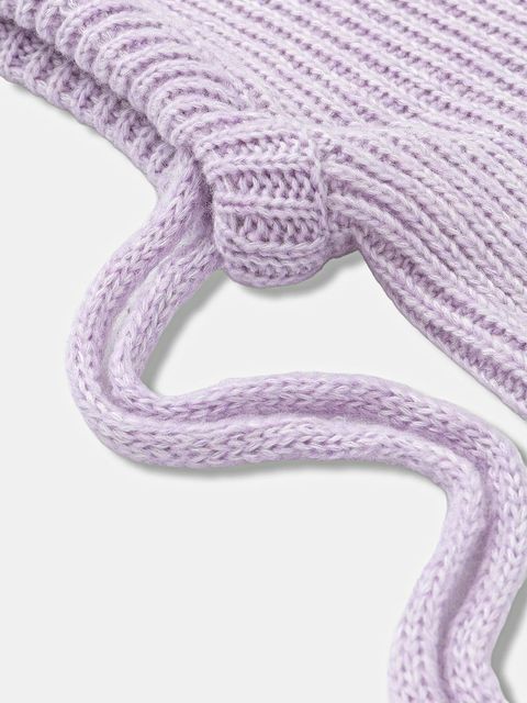 Answear.LAB kominiarka z wełną merino kolor fioletowy