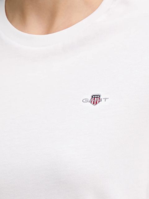 Gant t-shirt bawełniany damski kolor biały 4200200