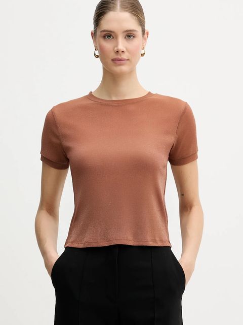 United Colors of Benetton t-shirt damski kolor brązowy 33UXD10B8 - zdjęcie produktu nr 1