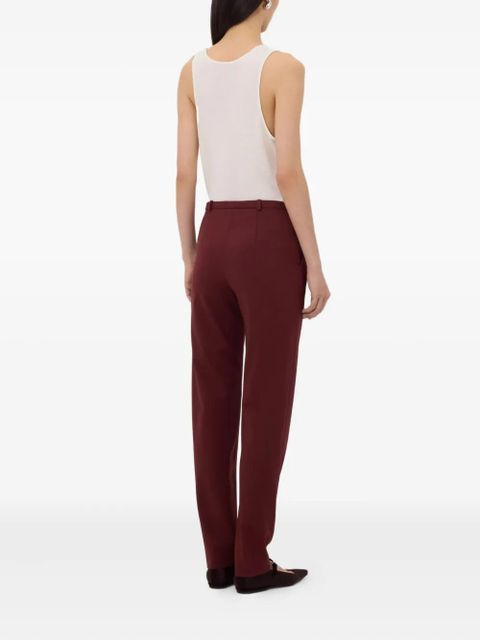 LouLou de Saison pleat-front straight trousers - Red