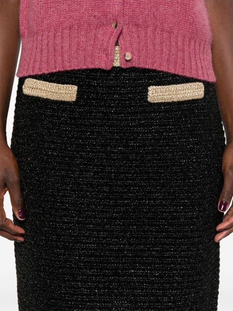 Miu Miu lamé knitted miniskirt - Black