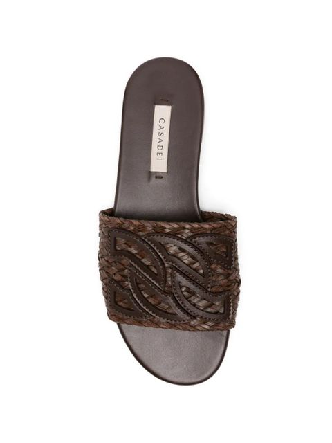 Casadei braided sandals - Brown