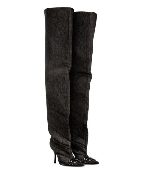 Diesel 90mm D-Venus over-the-knee boots - Black