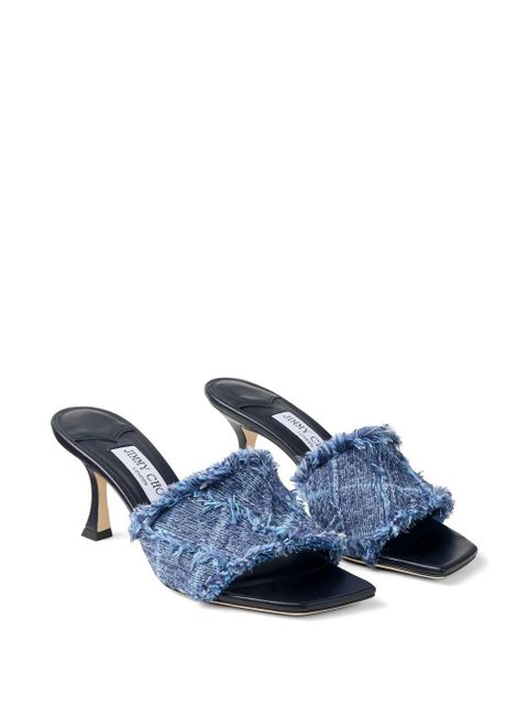 Jimmy Choo Alexia 70 frayed sandals - Blue - zdjęcie produktu nr 2