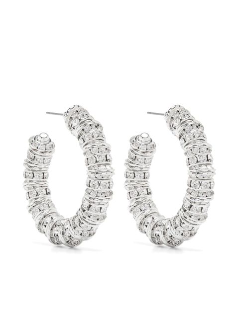 Magda Butrym crystal hoop earrings - Silver