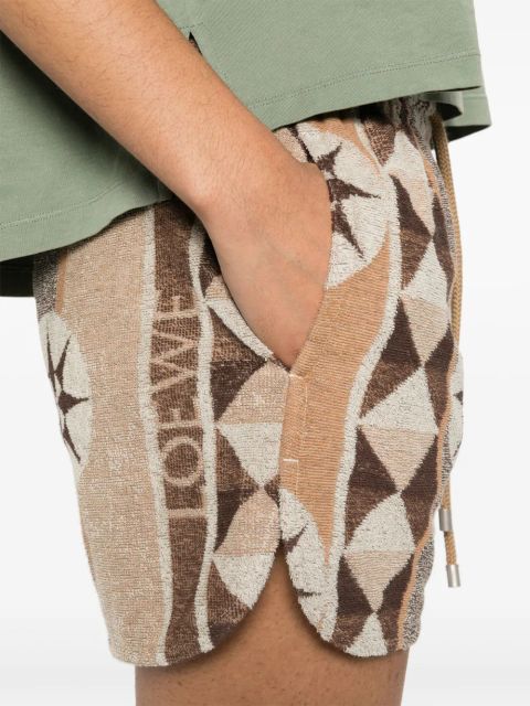 LOEWE abstract-print shorts - Neutrals