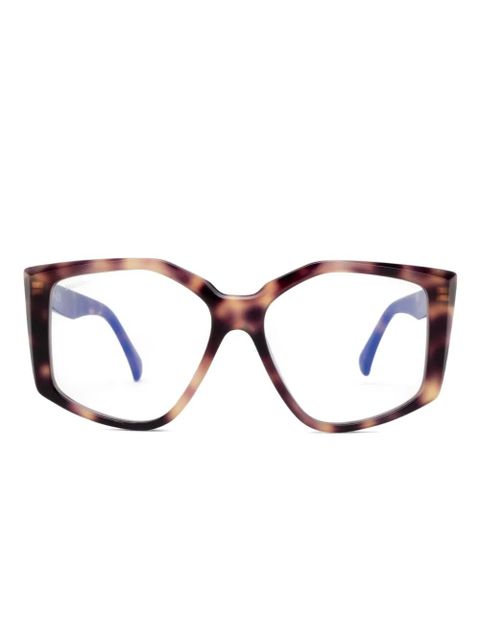 Max Mara Eyewear tortoiseshell-effect glasses - Brown - zdjęcie produktu nr 1