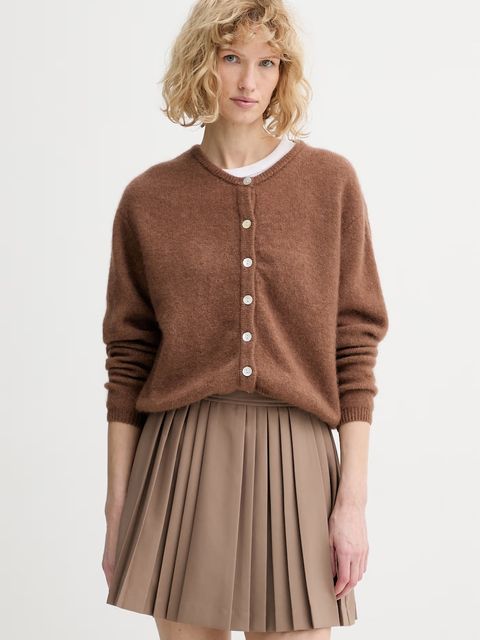 American Vintage kardigan z domieszką wełny GILET ML COL ROND - zdjęcie produktu nr 2