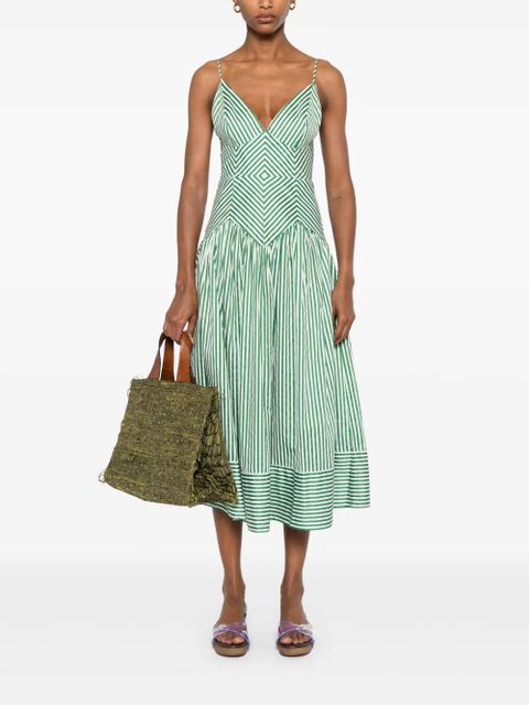 FARM Rio cotton midi dress - Green - zdjęcie produktu nr 2