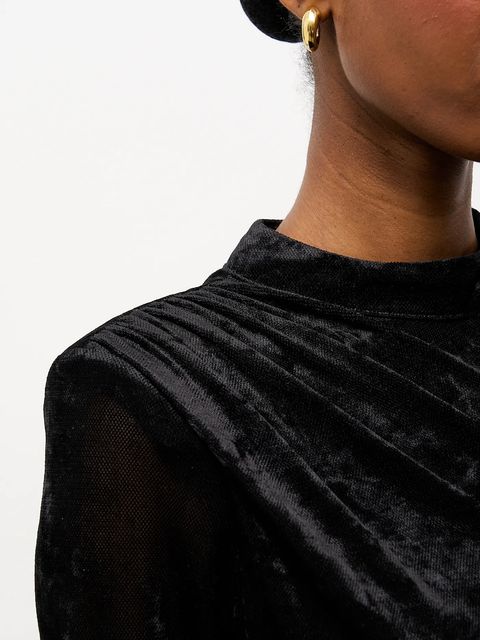 Answear.LAB sukienka welurowa kolor czarny maxi dopasowana