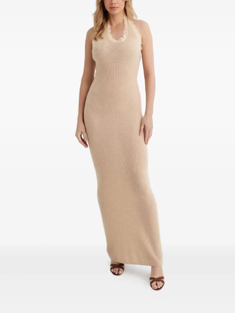 Aya Muse Cora halterneck dress - Neutrals