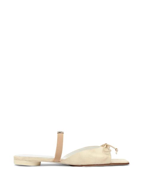 MM6 Maison Margiela bow squared leather sandals - Neutrals - zdjęcie produktu nr 1