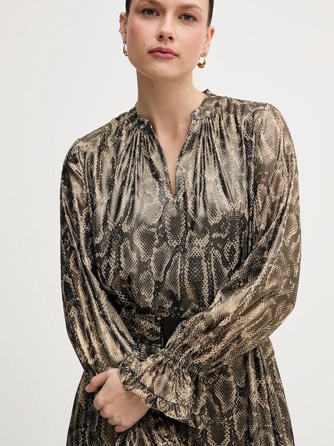 Marc Aurel sukienka kolor zielony mini prosta 6585-1010-93490