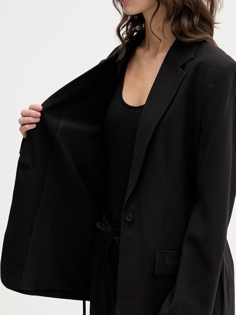 Karl Lagerfeld Jeans marynarka z domieszką lnu