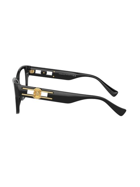 Versace Eyewear Medusa-plaque cat-eye frame glasses - Black