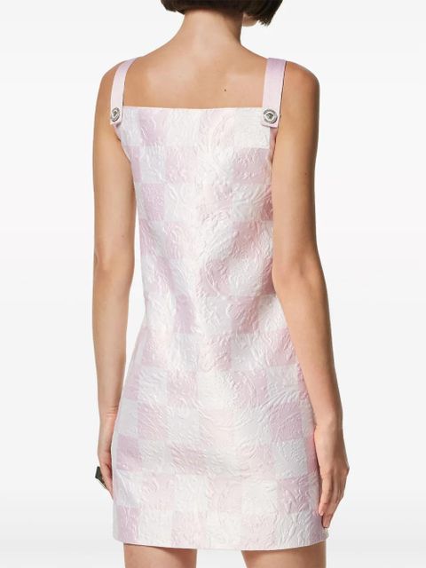 Versace check-print mini dress - Pink