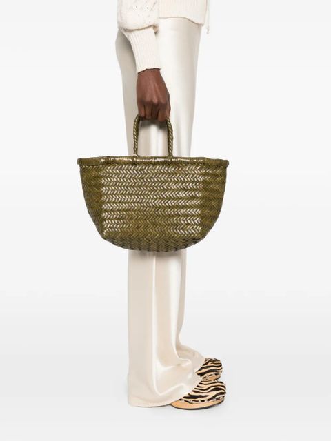 DRAGON DIFFUSION Small Bamboo Triple Jmp woven tote bag - Green - zdjęcie produktu nr 2