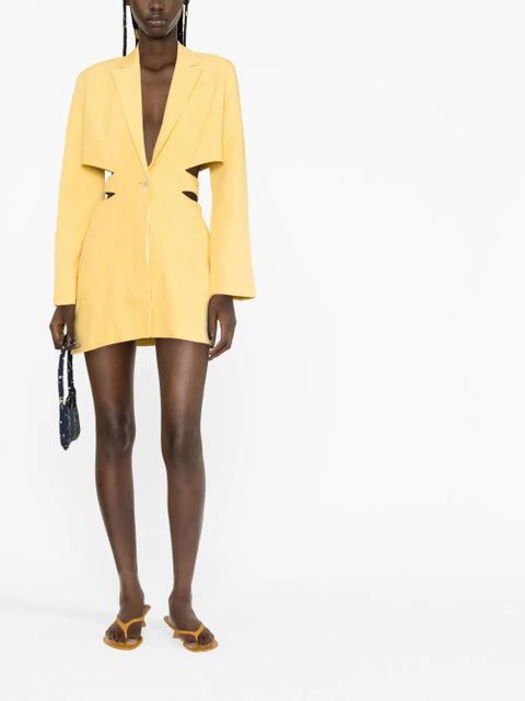 Jacquemus La robe Bari blazer minidress - Yellow - zdjęcie produktu nr 2