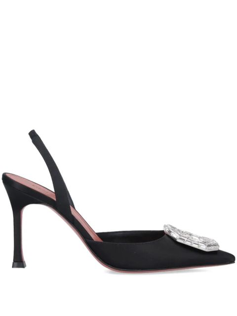 Amina Muaddi 105mm Camelia pumps - Black - zdjęcie produktu nr 1