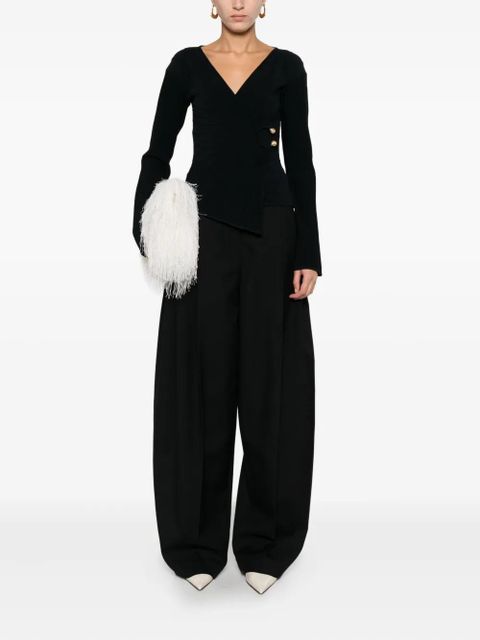 Cult Gaia buttoned asymmetric top - Black