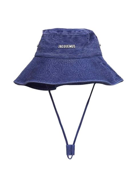 Jacquemus grosgrain denim hat - Blue