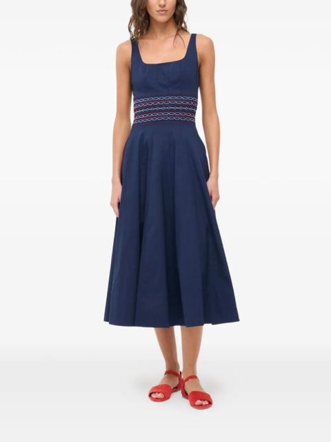 STAUD Rig midi dress - Blue - zdjęcie produktu nr 2