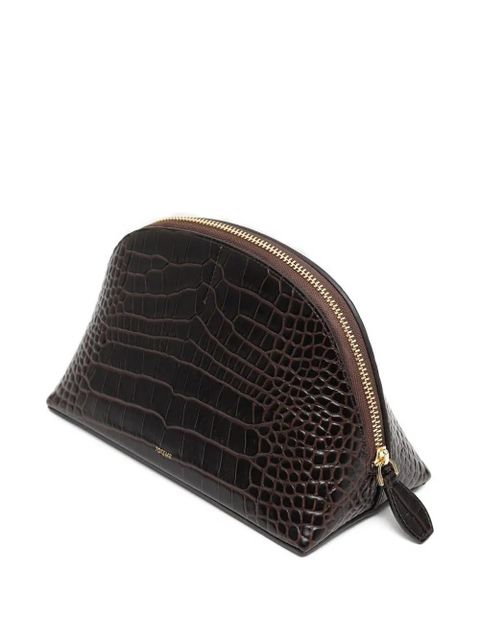 TOTEME crocodile-embossed clutch bag - Brown