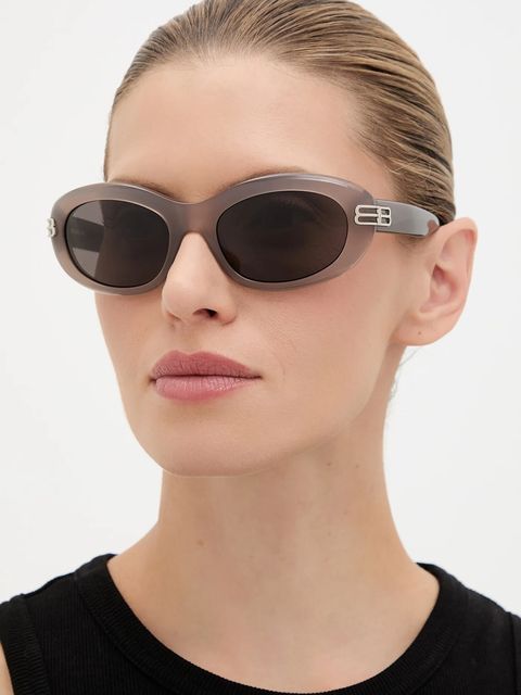 Balenciaga okulary przeciwsłoneczne damskie kolor szary BB0431S - zdjęcie produktu nr 1