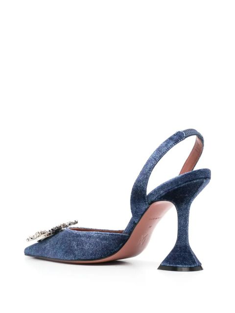 Amina Muaddi 95mm Begum slingback pumps - Blue