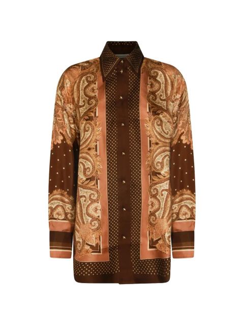 ZIMMERMANN Luna paisley-print shirt - Brown - zdjęcie produktu nr 1