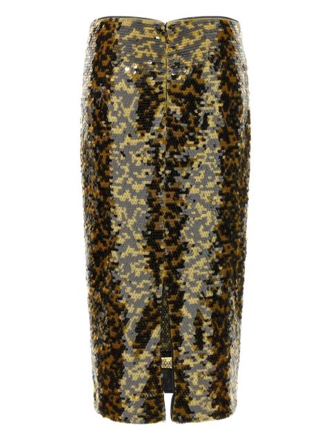 STAUD Ciara sequined midi skirt - Brown - zdjęcie produktu nr 2
