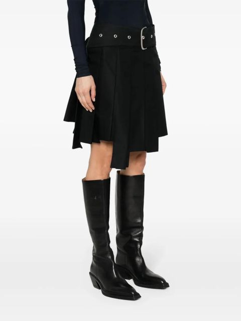 Off-White wraparound pleated mini skirt - Black