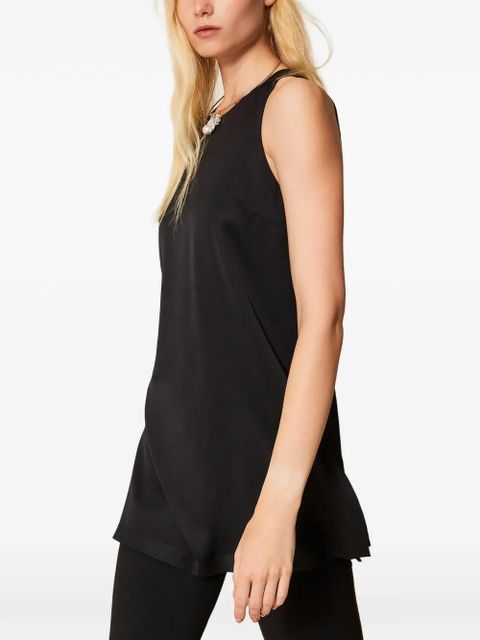 TWINSET crew neck sleeveless blouse - Black