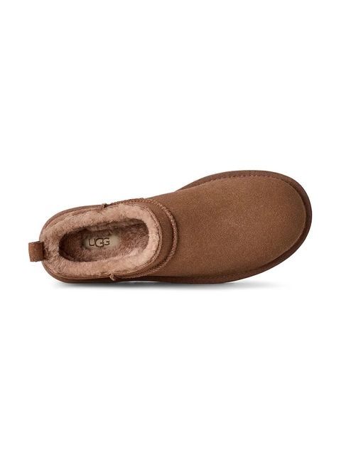 UGG kapcie zamszowe Classic Micro kolor brązowy 1173891.RYK