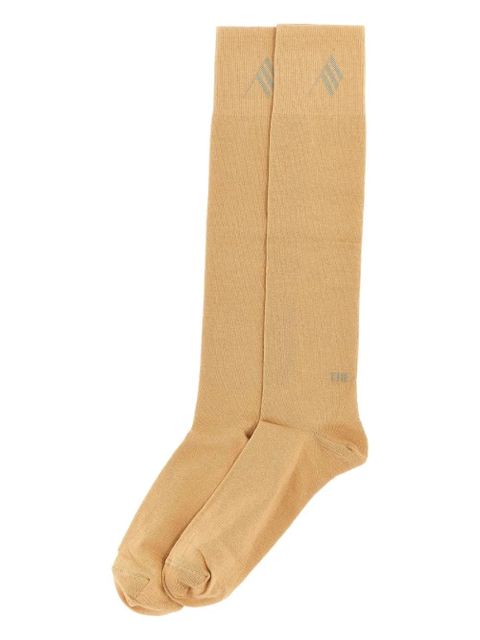 The Attico jacquard logo socks - Neutrals