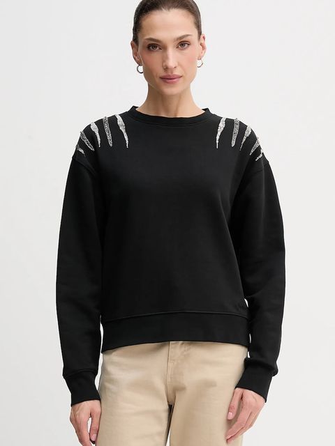 Pepe Jeans bluza damska kolor czarny z aplikacją PL5800024