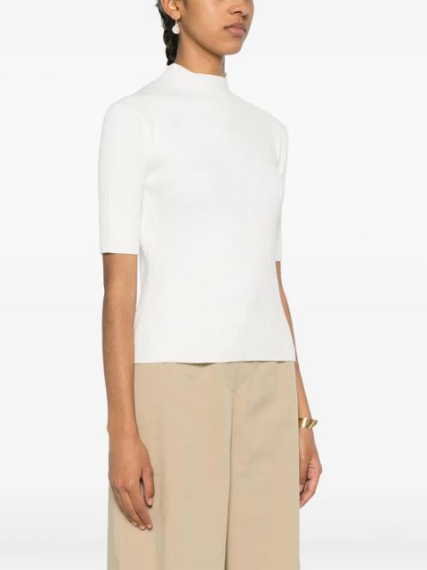Maje ribbed-knit top - White