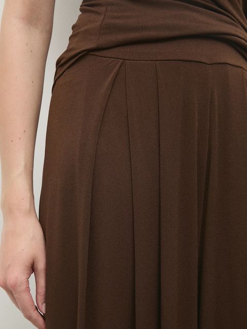 Answear.LAB spodnie damskie kolor brązowy szerokie high waist