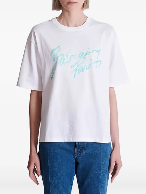 Balmain cropped T-shirt - White - zdjęcie produktu nr 1