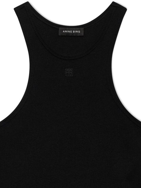 ANINE BING Cole ribbed tank top - Black