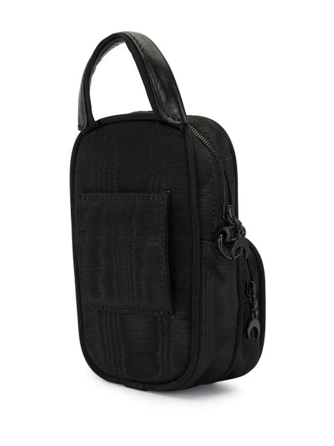 Marine Serre logo plaque crossbody bag - Black