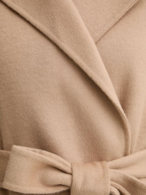 Calvin Klein płaszcz z dodatkiem wełny kolor beżowy LV040WL571