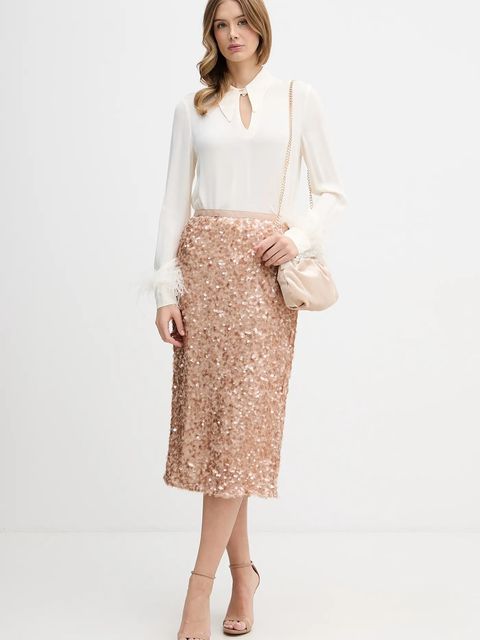 Pedro del Hierro bluzka damska kolor beżowy gładka 6632027 - zdjęcie produktu nr 2