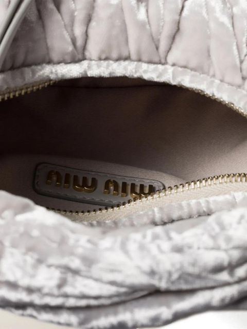 Miu Miu Wander velvet mini bag - Grey