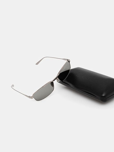 Balenciaga okulary przeciwsłoneczne kolor srebrny BB0451S