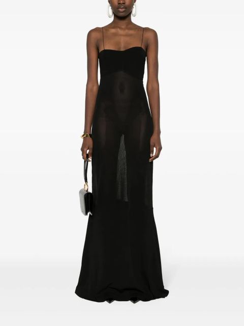 Jacquemus fine-knit maxi dress - Black - zdjęcie produktu nr 2