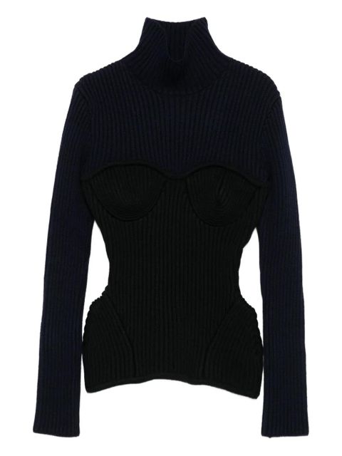 Jean Paul Gaultier merino wool-blend top - Black - zdjęcie produktu nr 1