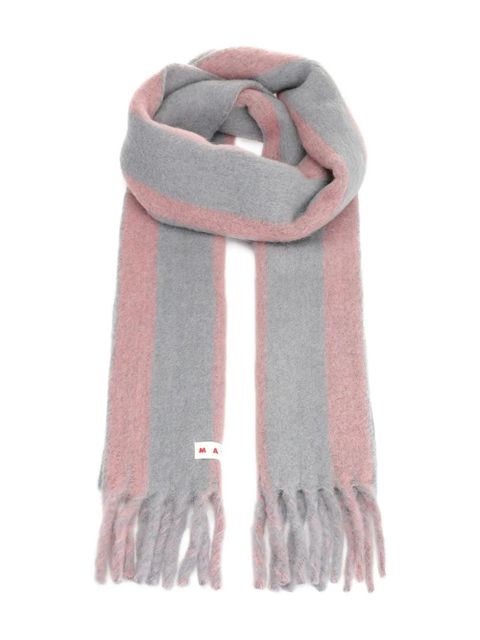Marni striped fringed scarf - Grey - zdjęcie produktu nr 1