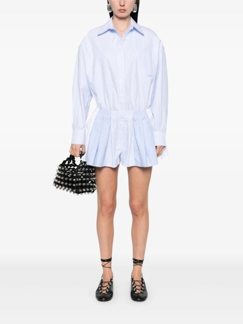 Alexander Wang prestyled pleated playsuit - Blue