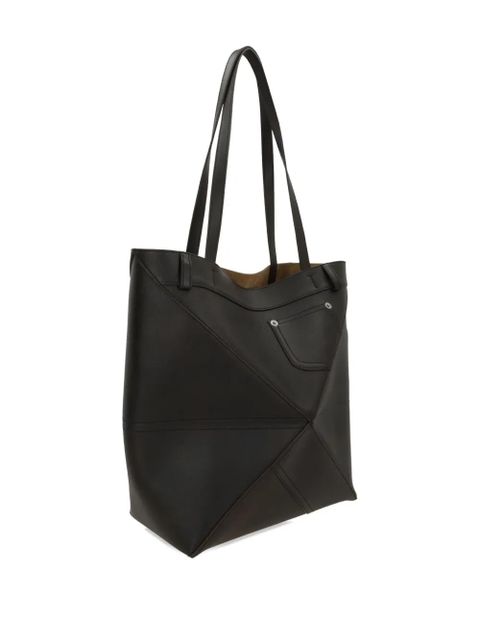 LOEWE medium Puzzle Fold Pantalon leather tote bag - Brown